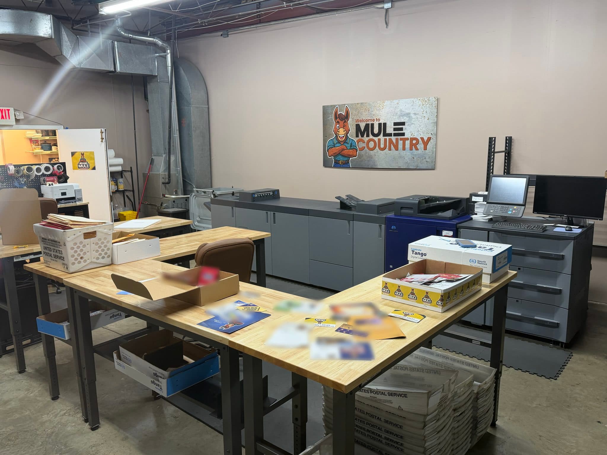 The Brand Mule and Print Mule shop in Centerville, Ohio